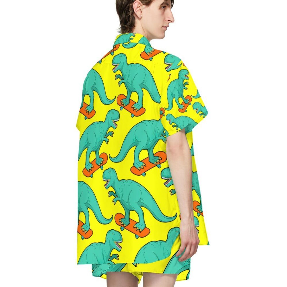 T Rex On Skateboard Custom Hawaii Shirts