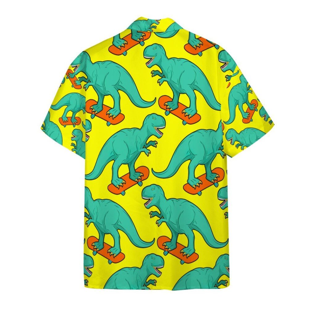 T Rex On Skateboard Custom Hawaii Shirts