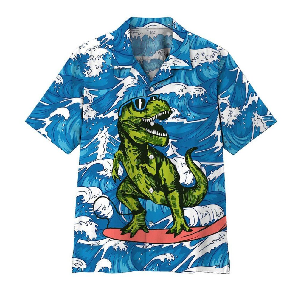 T Rex Surfing Hawaii Shirt