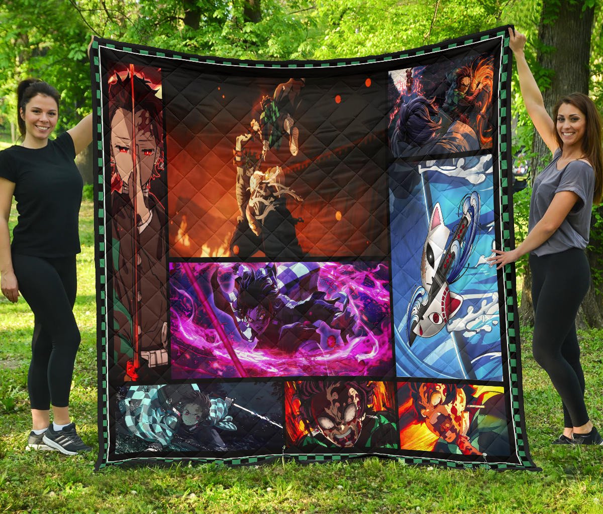 Tanjirou Kamado Premium Quilt Blanket Anime Home Decor Custom For Fans