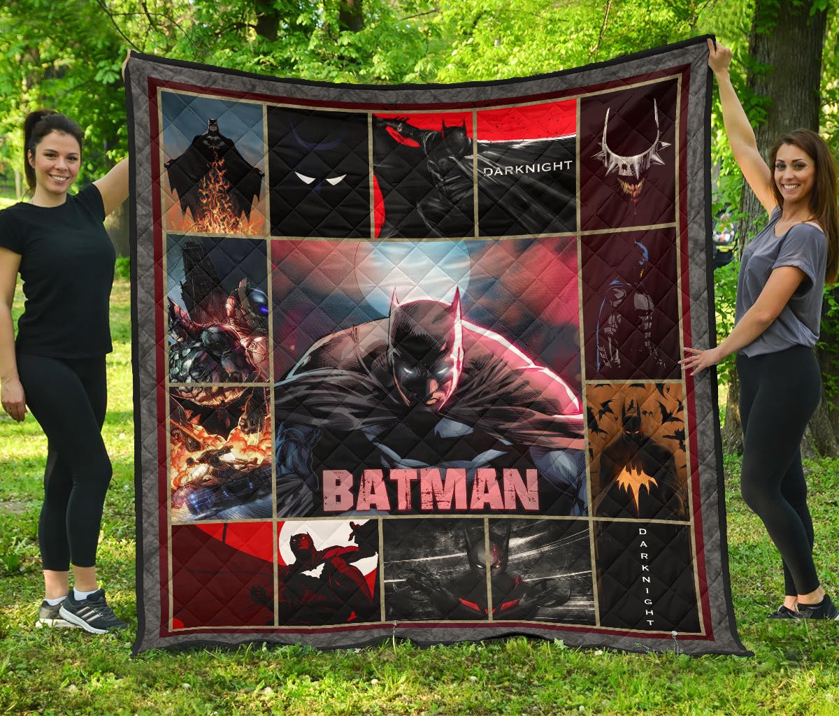 The Bat Man Premium Quilt Blanket Movie Home Decor Custom For Fans