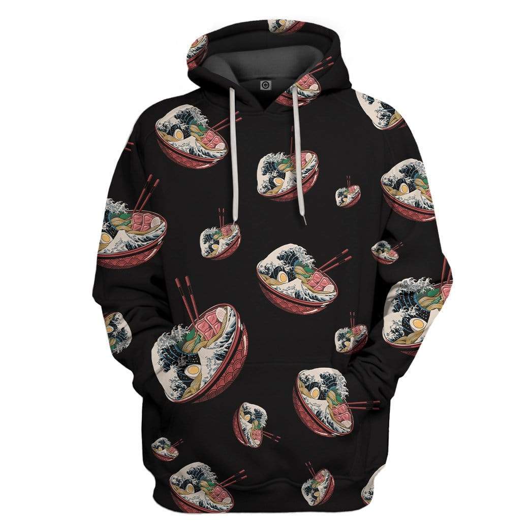 The Great Wave of Ramen Custom Hoodie Apparel