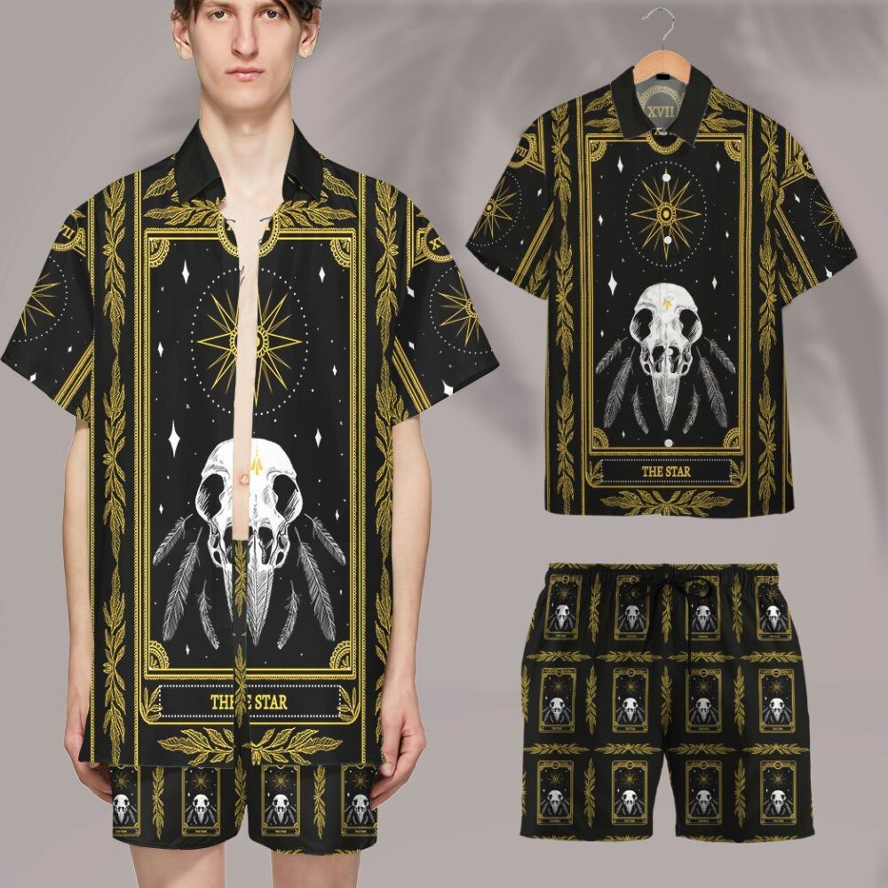 The Star Marigold Tarot Custom Short Sleeve Shirt