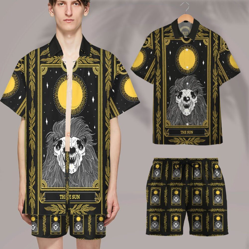 The Sun Marigold Tarot Custom Short Sleeve Shirt