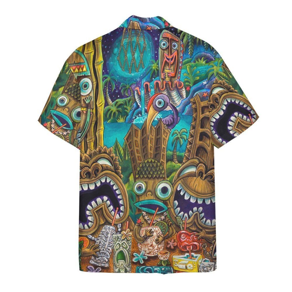 Tiki At Jungle Night Hawaii Shirt