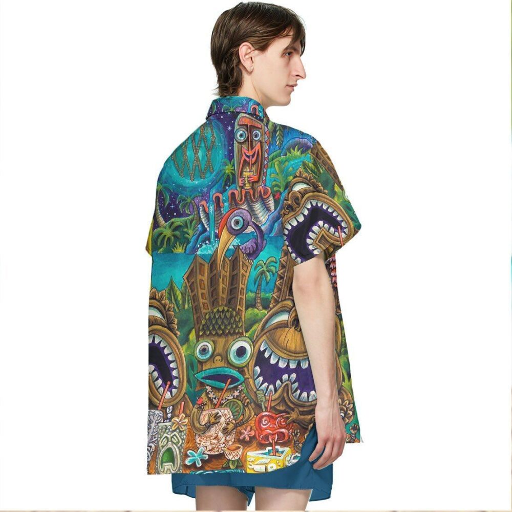 Tiki At Jungle Night Hawaii Shirt