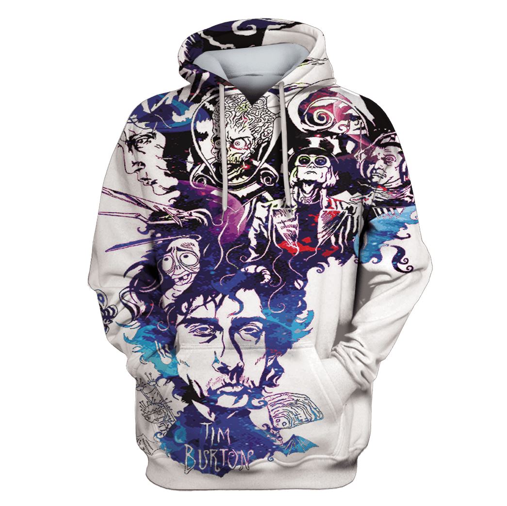 Tim Burton And His Characters Custom T-Shirt Hoodies Apparel