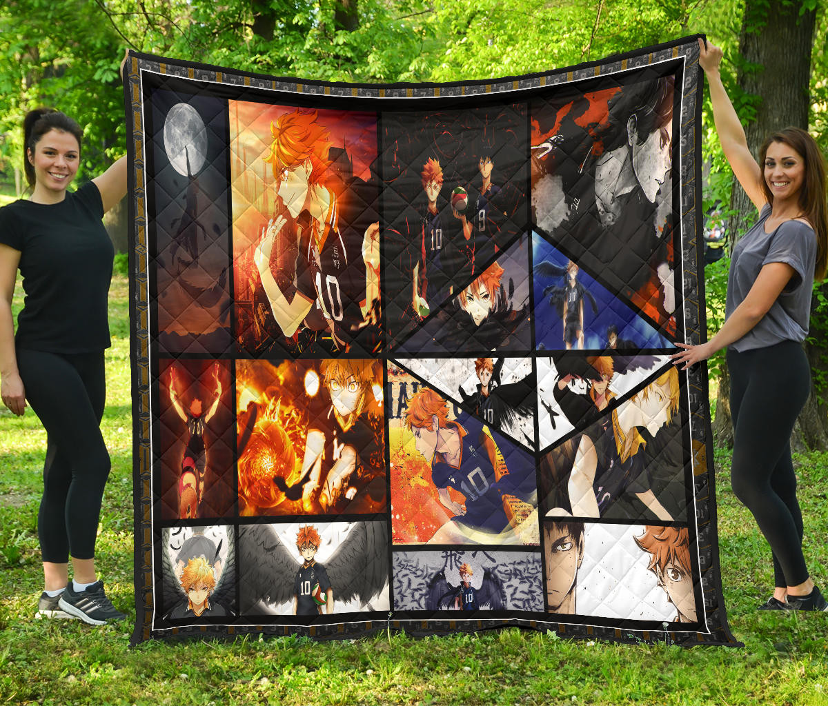 Tobio Kageyama And Shoyo Hinata Fukurodani Haikyuu Premium Quilt Blanket Anime Home Decor Custom For Fans