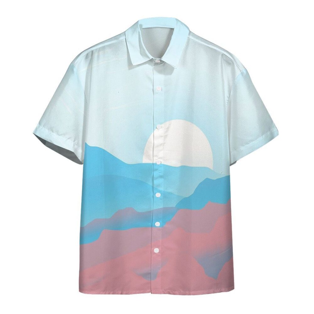 Trans Pride Sunrise Custom Hawaii Shirt