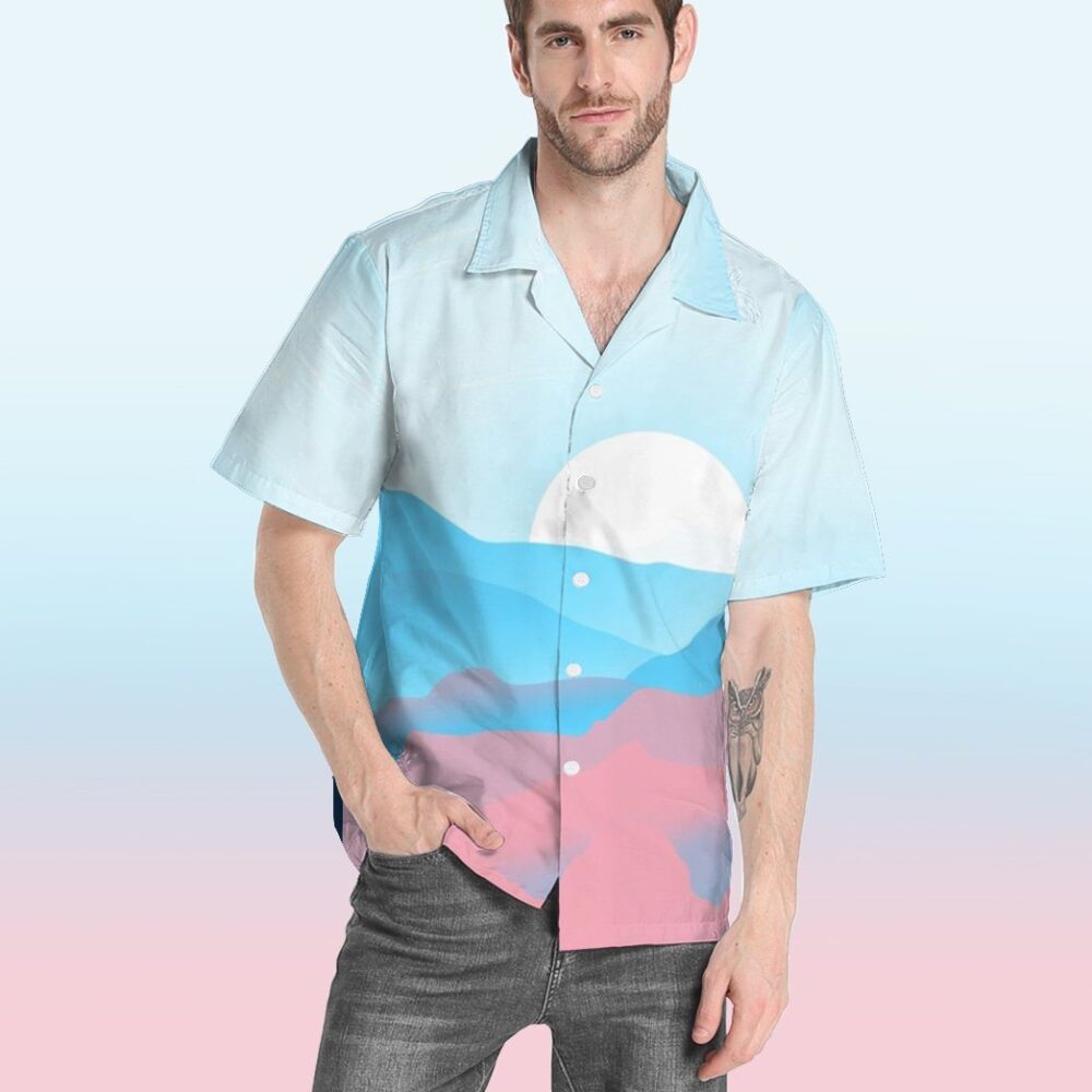 Trans Pride Sunrise Custom Hawaii Shirt