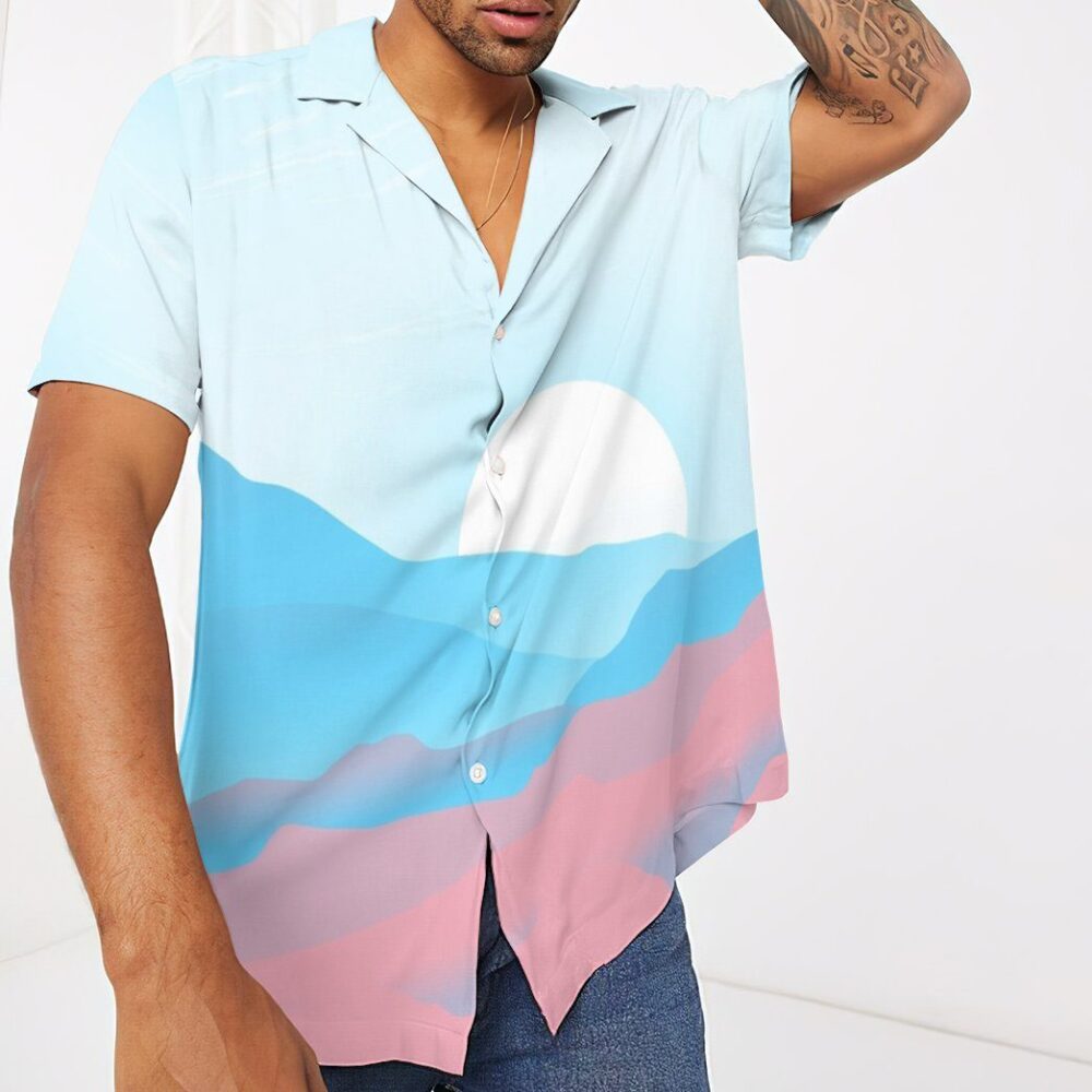 Trans Pride Sunrise Custom Hawaii Shirt