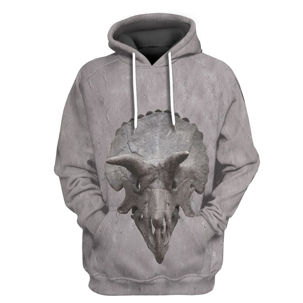 Triceratop Skull Tshirt Hoodie Apparel