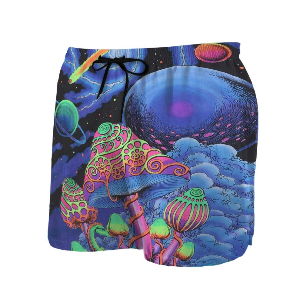 Trippy Cosmic Shrooms Hippie Vibe Custom Hawaii Shirt