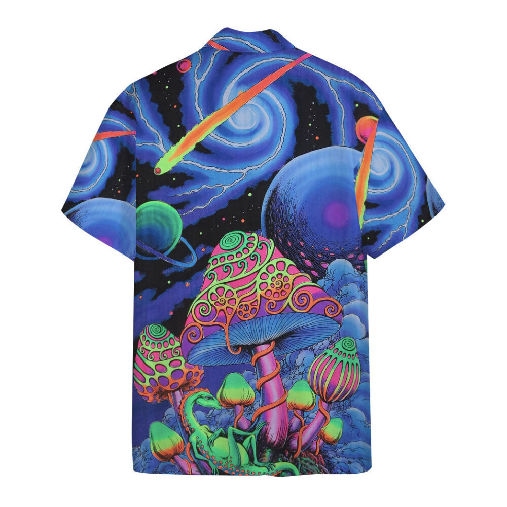 Trippy Cosmic Shrooms Hippie Vibe Custom Hawaii Shirt