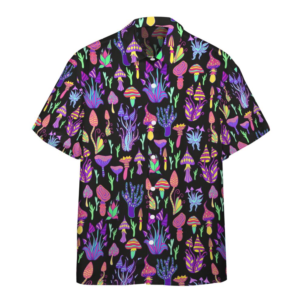 Trippy Shrooms Hippie Fashion Custom Hawaii Shirt