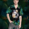 Tropical Garden Puppies Custom Short Sleeve Shirts Awodq