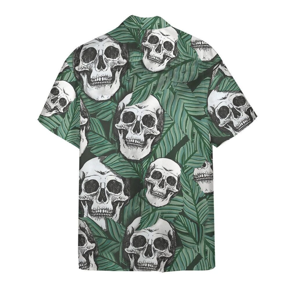 Tropical Skull Button Up Hawaii Shirt