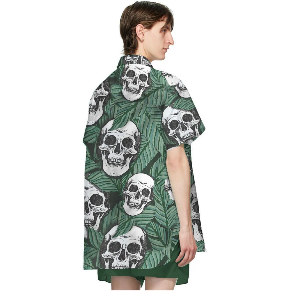 Tropical Skull Button Up Hawaii Shirt