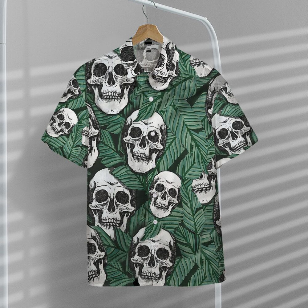 Tropical Skull Button Up Hawaii Shirt