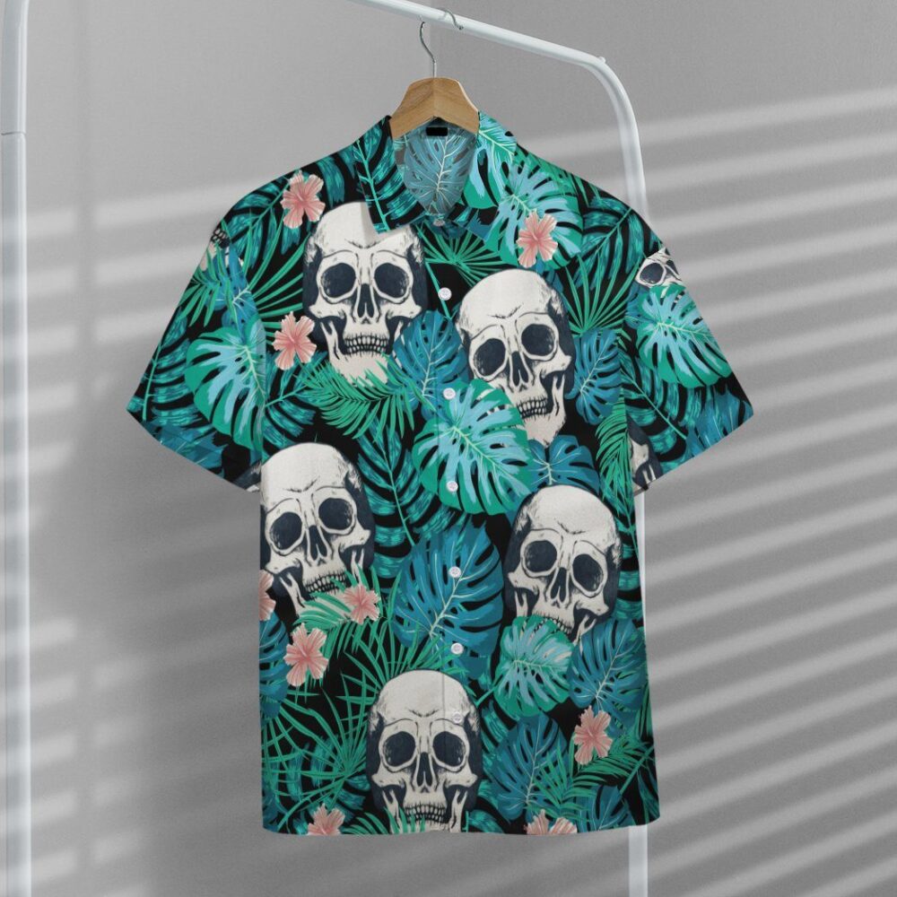 Tropical Skulls Hawaiian Custom Short Sleeve Shirts