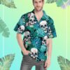 Tropical Skulls Hawaiian Custom Short Sleeve Shirts Sjzgi