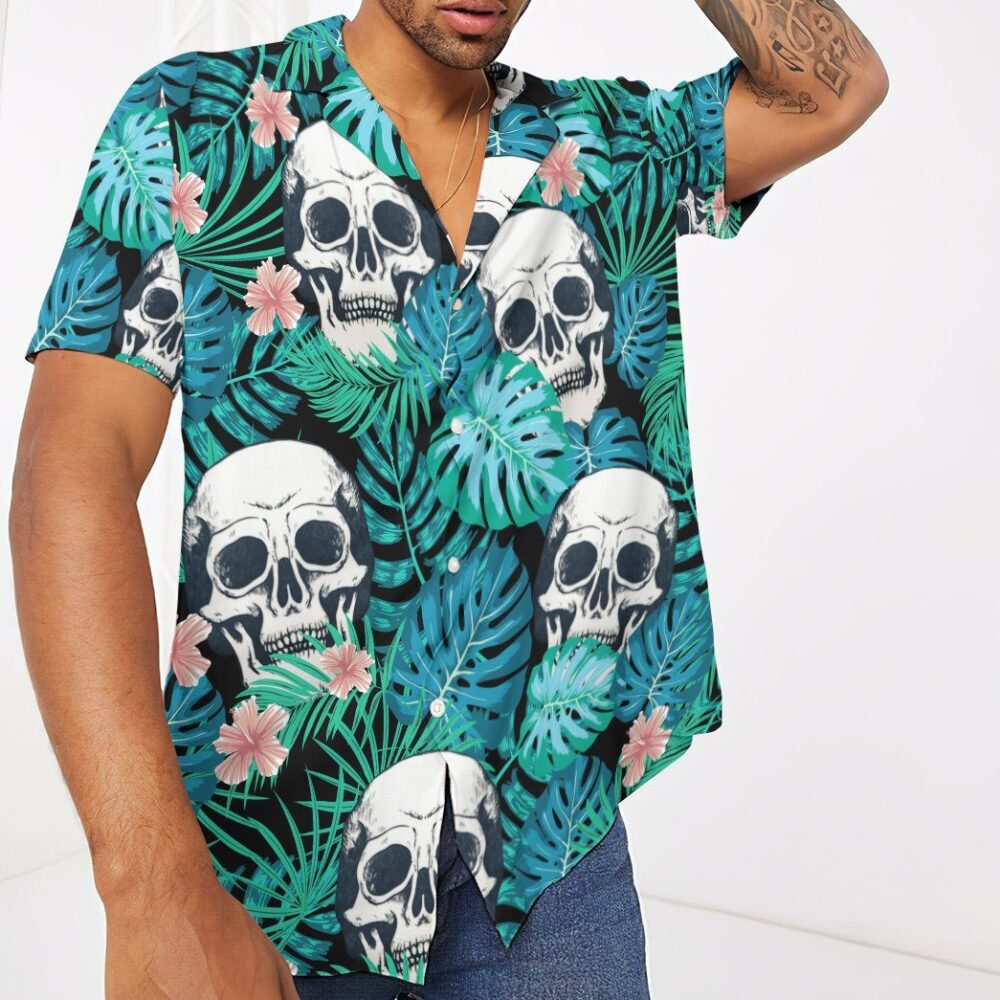 Tropical Skulls Hawaiian Custom Short Sleeve Shirts