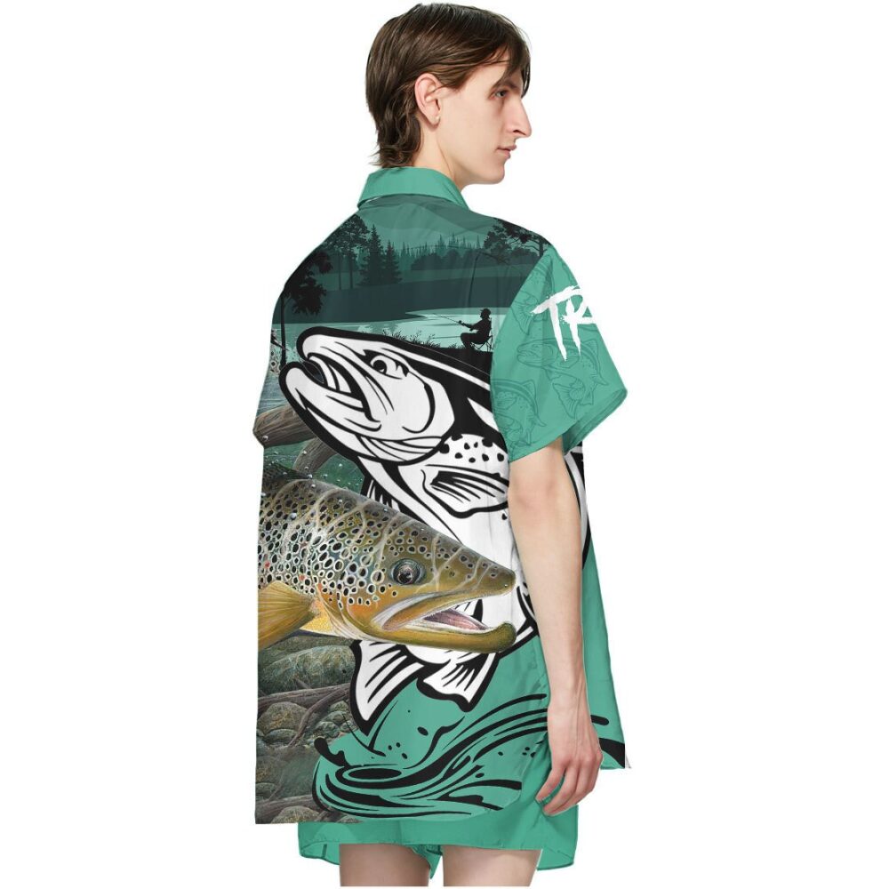 Trout Fishing Custom Hawaiian Shirt