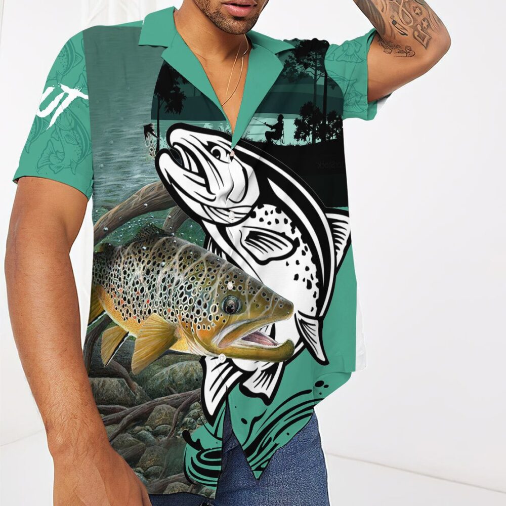 Trout Fishing Custom Hawaiian Shirt