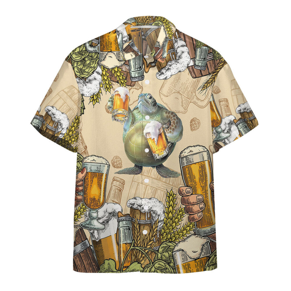 Turtle And Beer Custom Hawaii Shirt