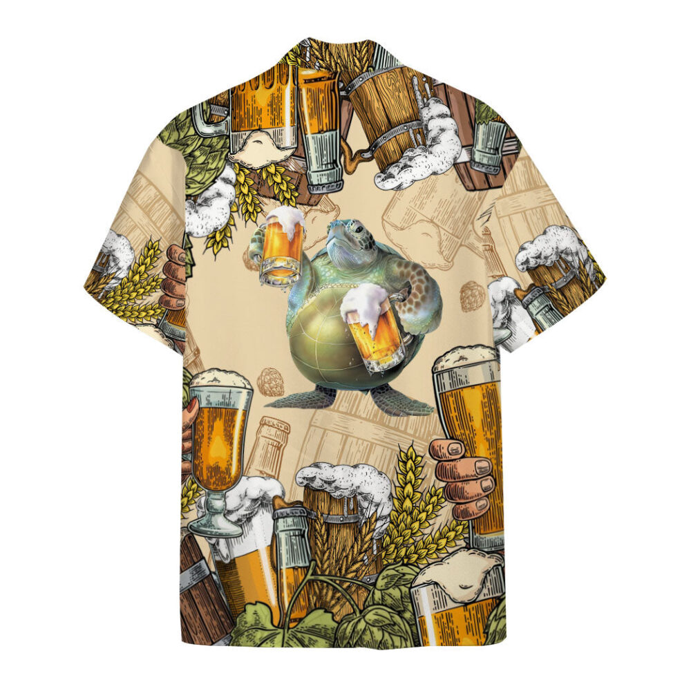 Turtle And Beer Custom Hawaii Shirt