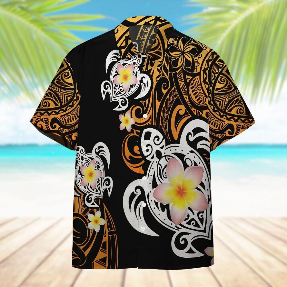 Turtle Plumeria Polynesian Hawaii Shirt