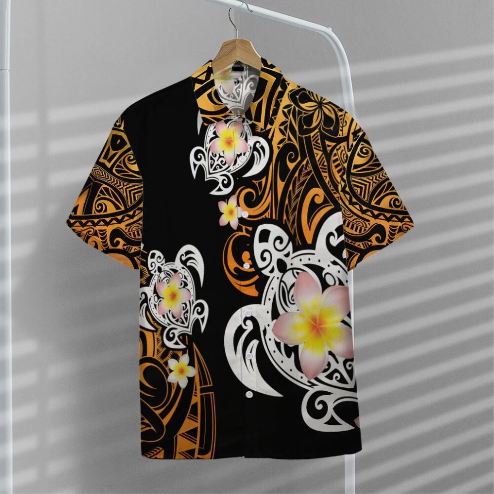 Turtle Plumeria Polynesian Hawaii Shirt