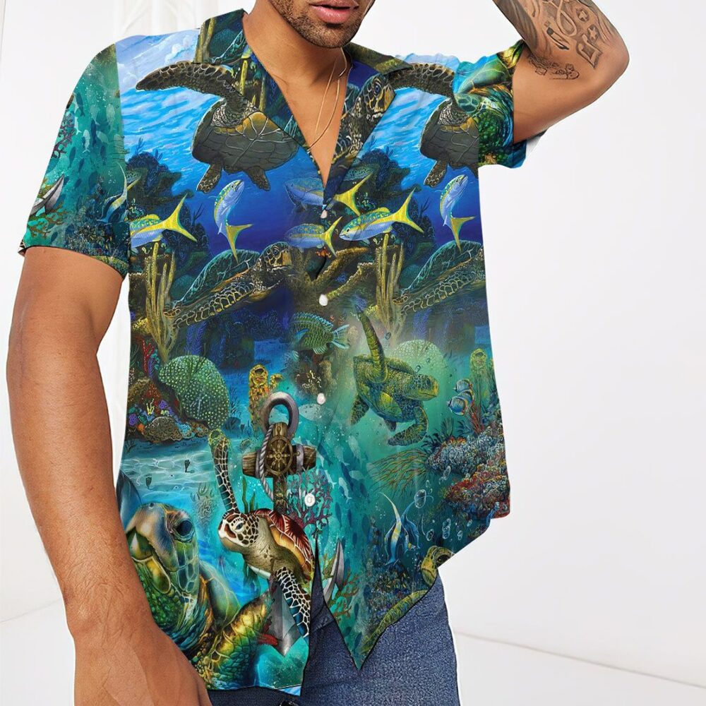 Turtles Button Up Hawaii Shirt