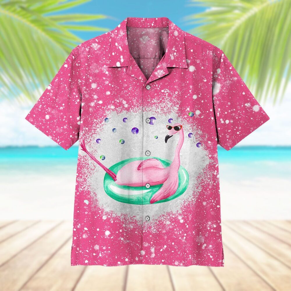 Twinkle Pink Flamingo Hawaii Shirt