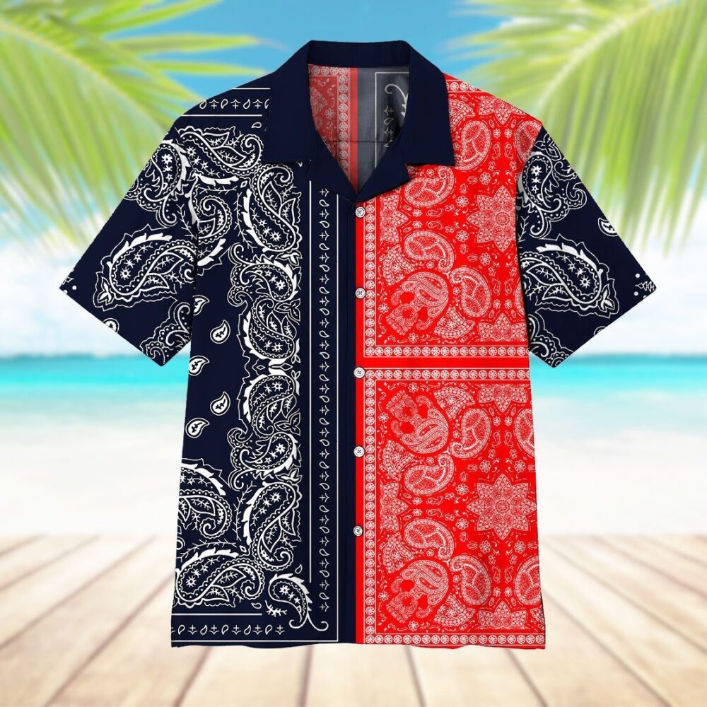 Two Paisley Bandanas Hawaii Shirt