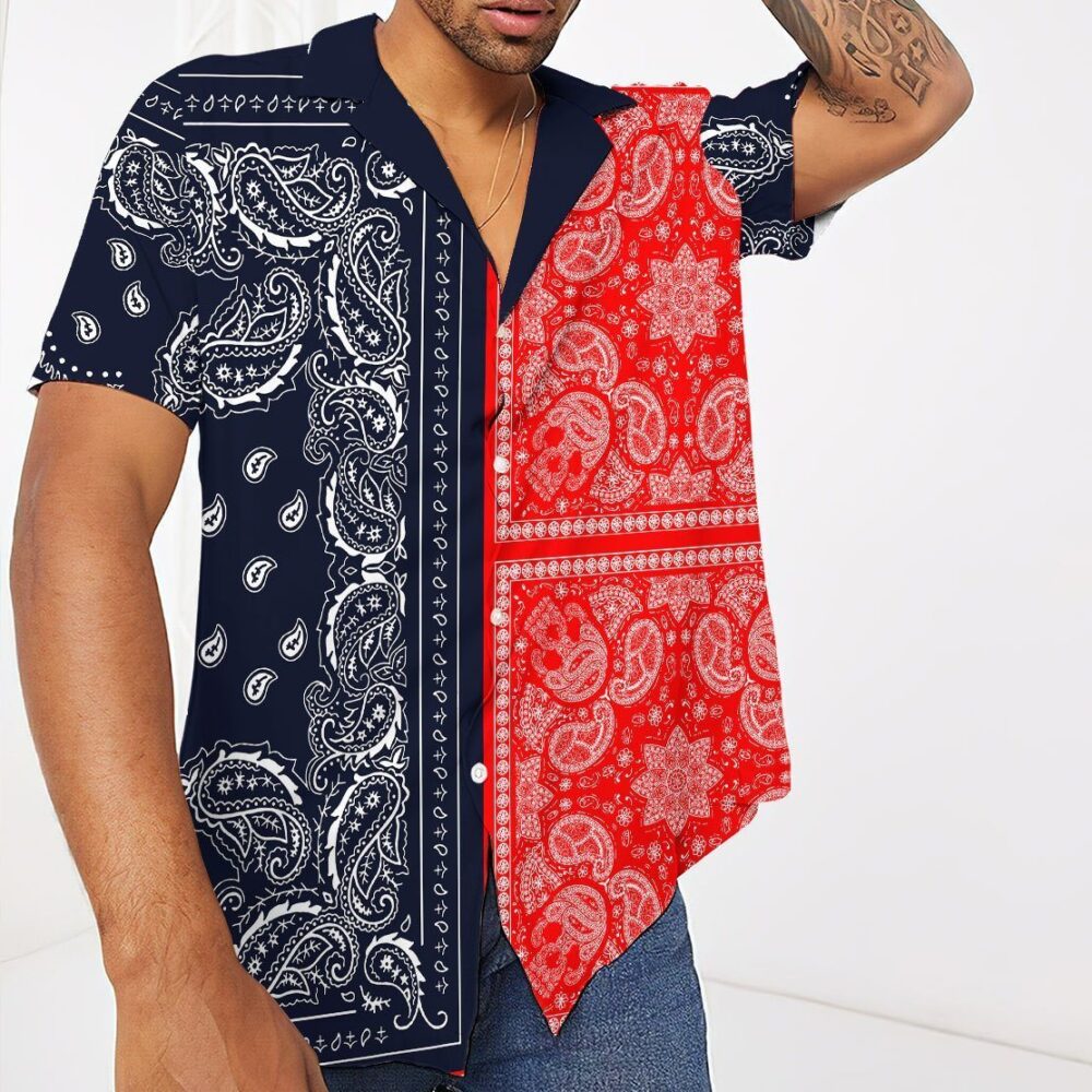 Two Paisley Bandanas Hawaii Shirt