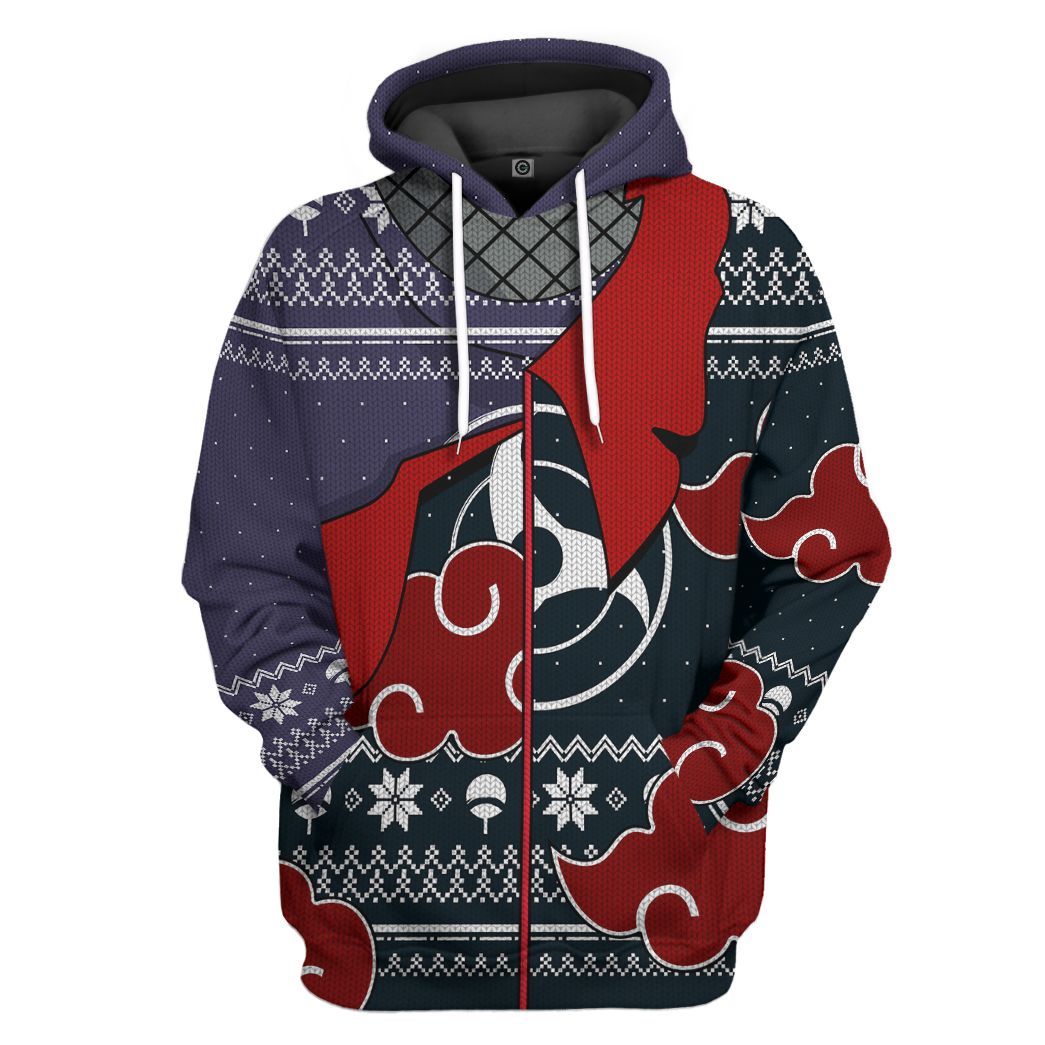 Uchiha Itachi Ugly Christmas Sweater All Over Print T-Shirt Hoodie Apparel