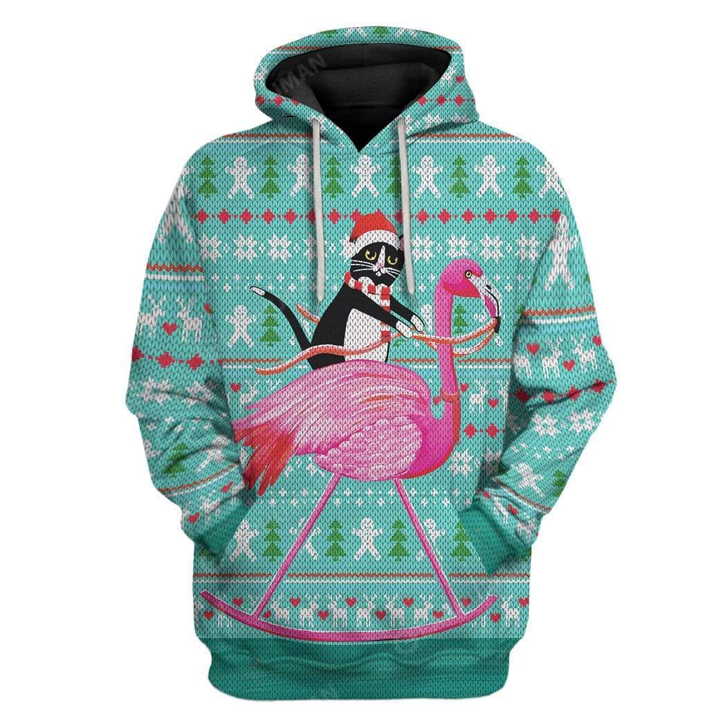 Ugly Cat And Flamingo Custom T-Shirt Hoodie Apparel