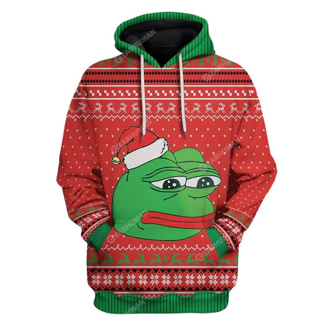 Ugly Christmas Pepe The Frog Custom T-Shirts Hoodies Apparel