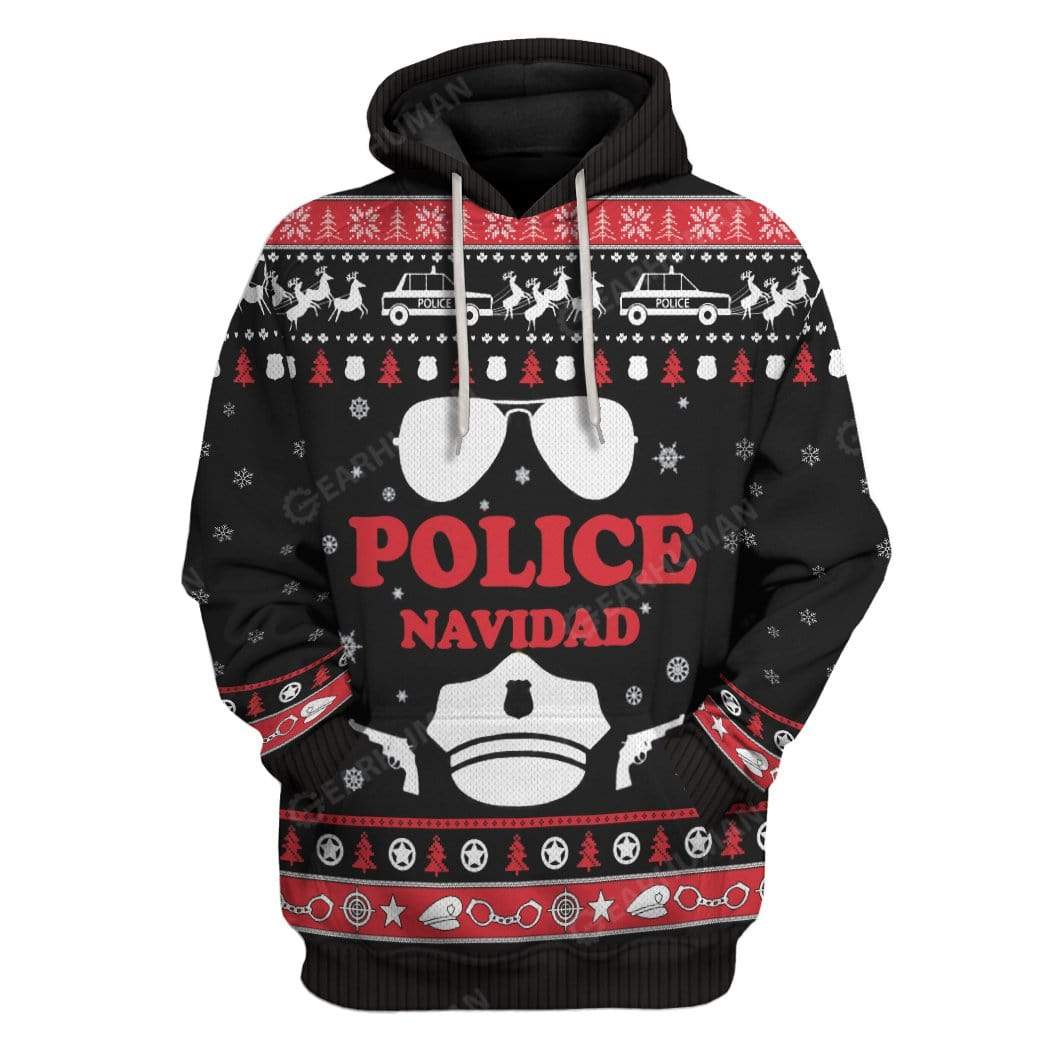 Ugly Christmas Police Navidad Custom T-Shirts Hoodies Apparel