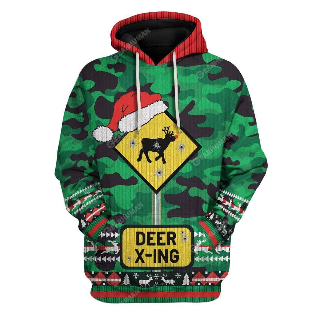 Ugly Deer Xing Christmas Hoodie T-Shirts Apparel