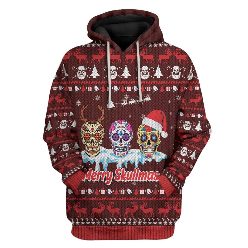 Ugly Merry Skullmas Custom T-Shirt Hoodie Apparel