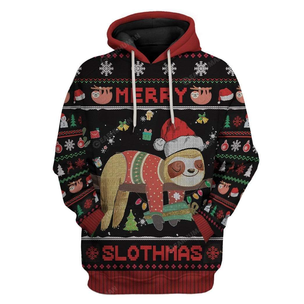 Ugly Merry Slothmas Custom T-Shirt Hoodie Apparel