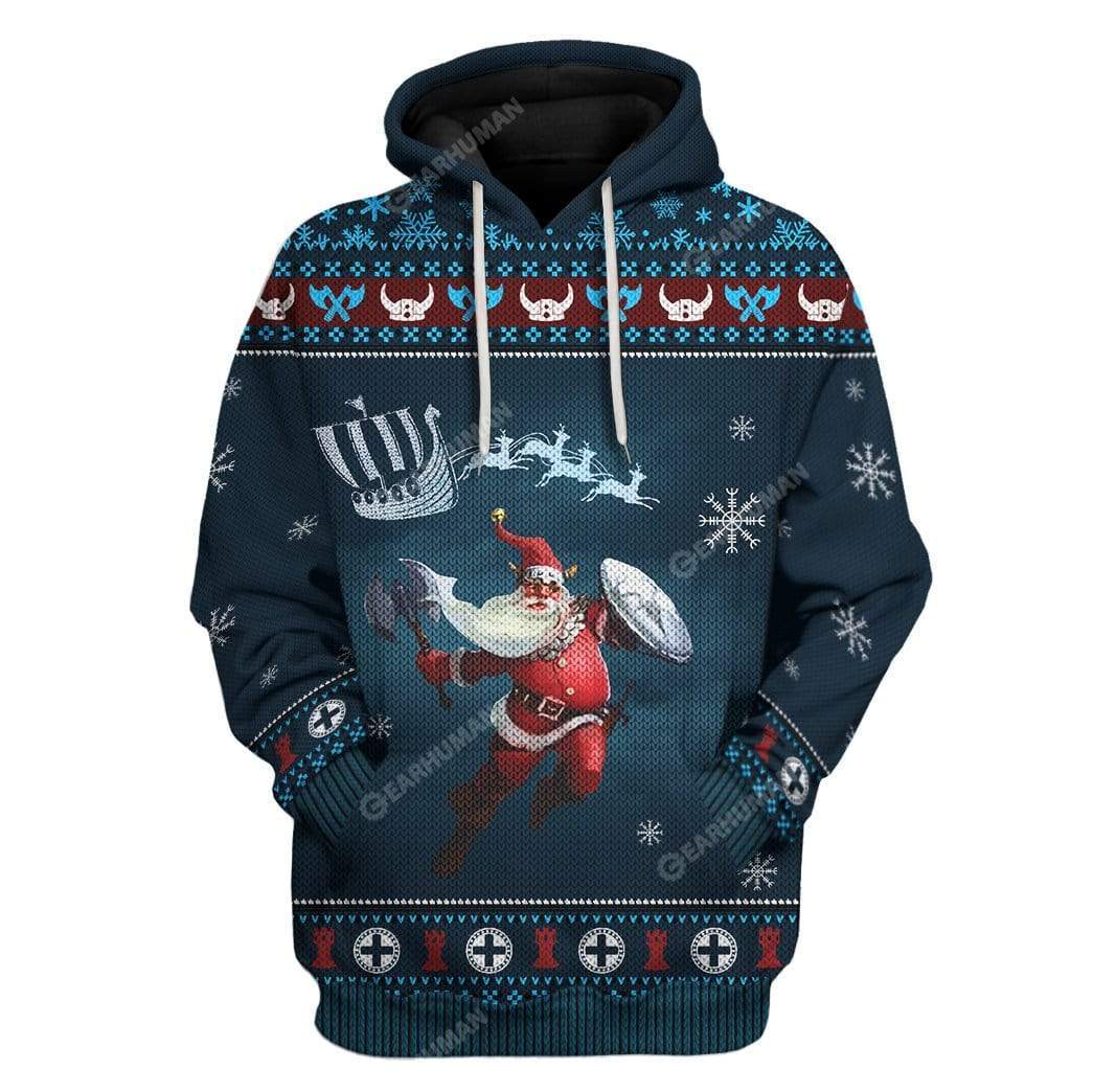 Ugly Merry Viking Christmas Custom T-Shirts Hoodies Apparel