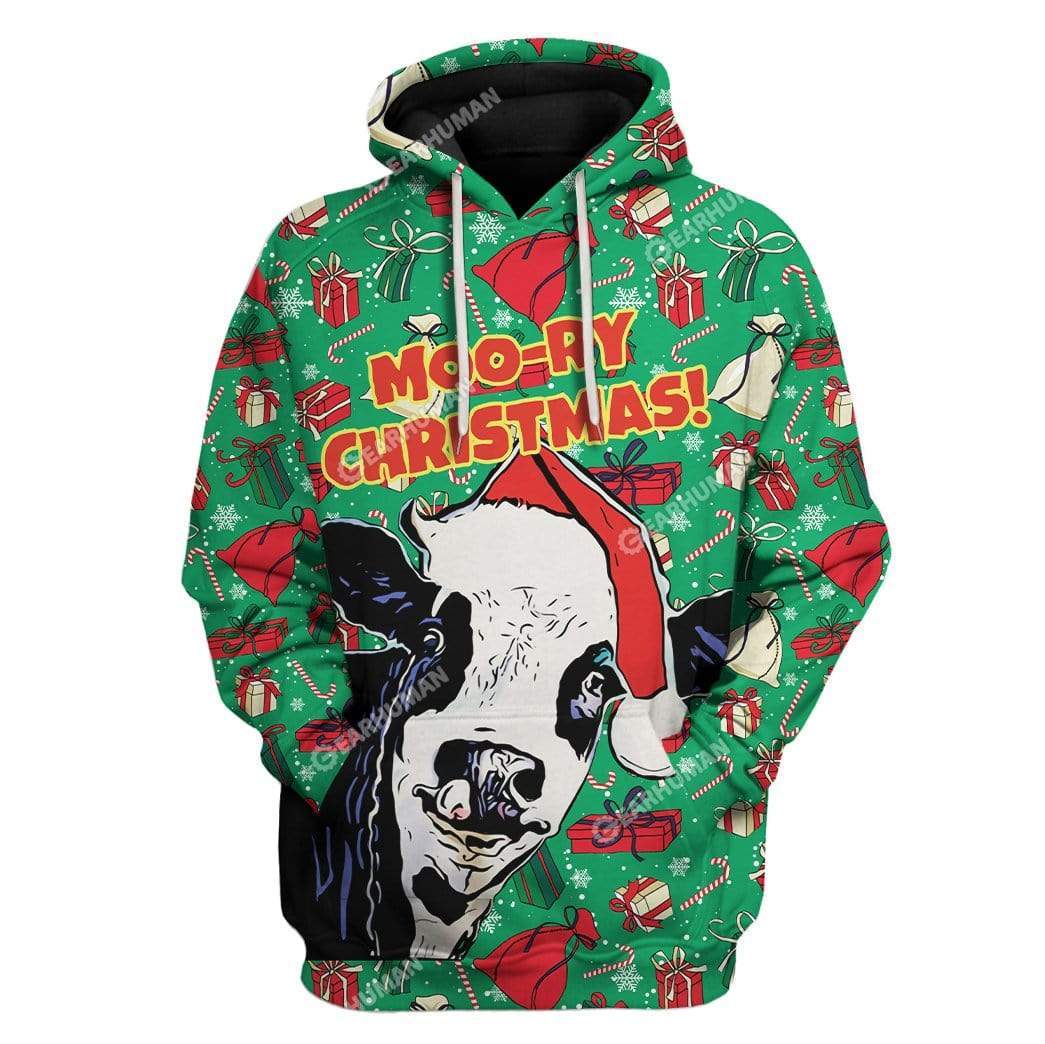 Ugly Moo-ry Christmas Custom T-Shirt Hoodie Apparel