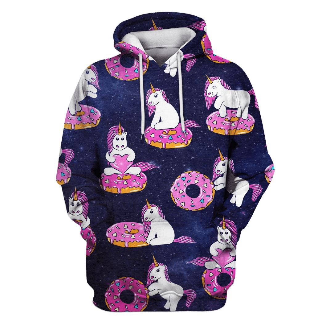 Unicorn and Doughnuts Custom T-Shirt Hoodie Apparel