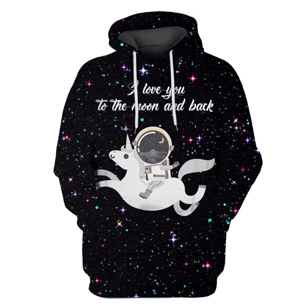 Unicorn Astronaut into Space Custom T-Shirt Hoodie Apparel