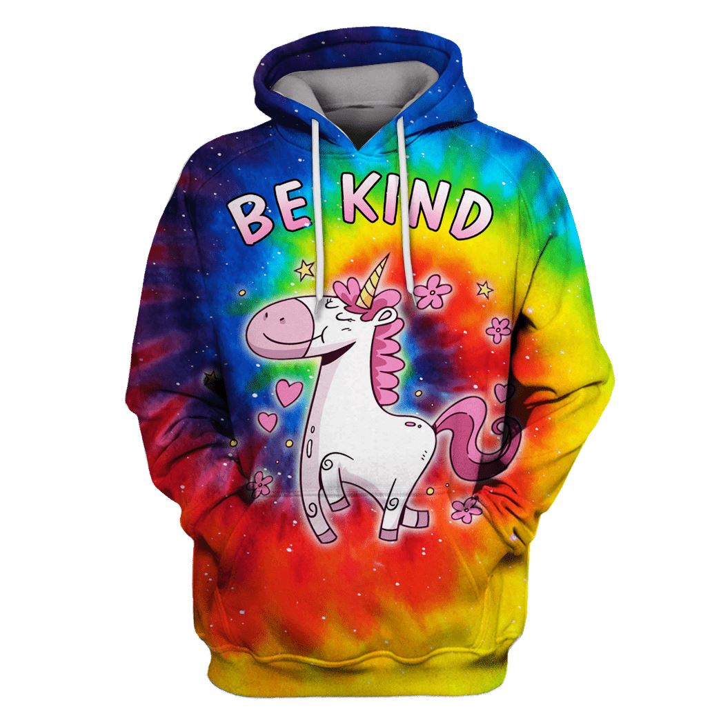 Unicorn Be Kind OuterSpace Custom T-Shirt Hoodie Apparel