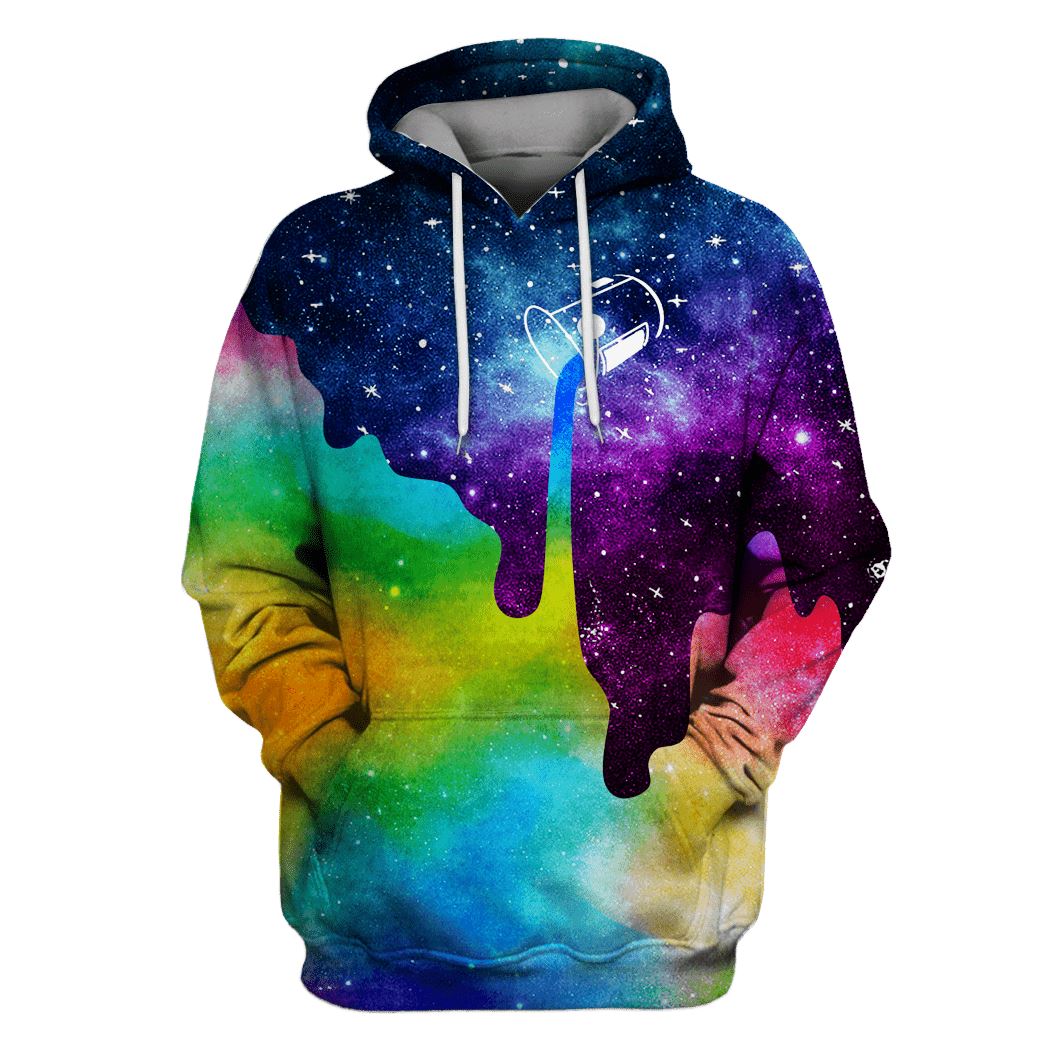 Unicorn Rainbow galaxy background Custom T-Shirt Hoodie Apparel