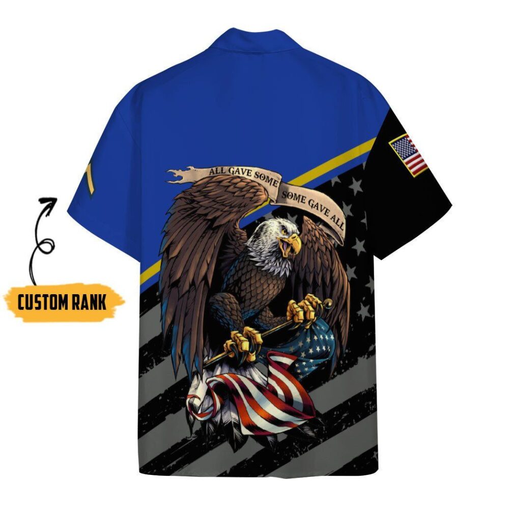 Us Air Force Veteran Custom Rank Short Sleeve Shirts